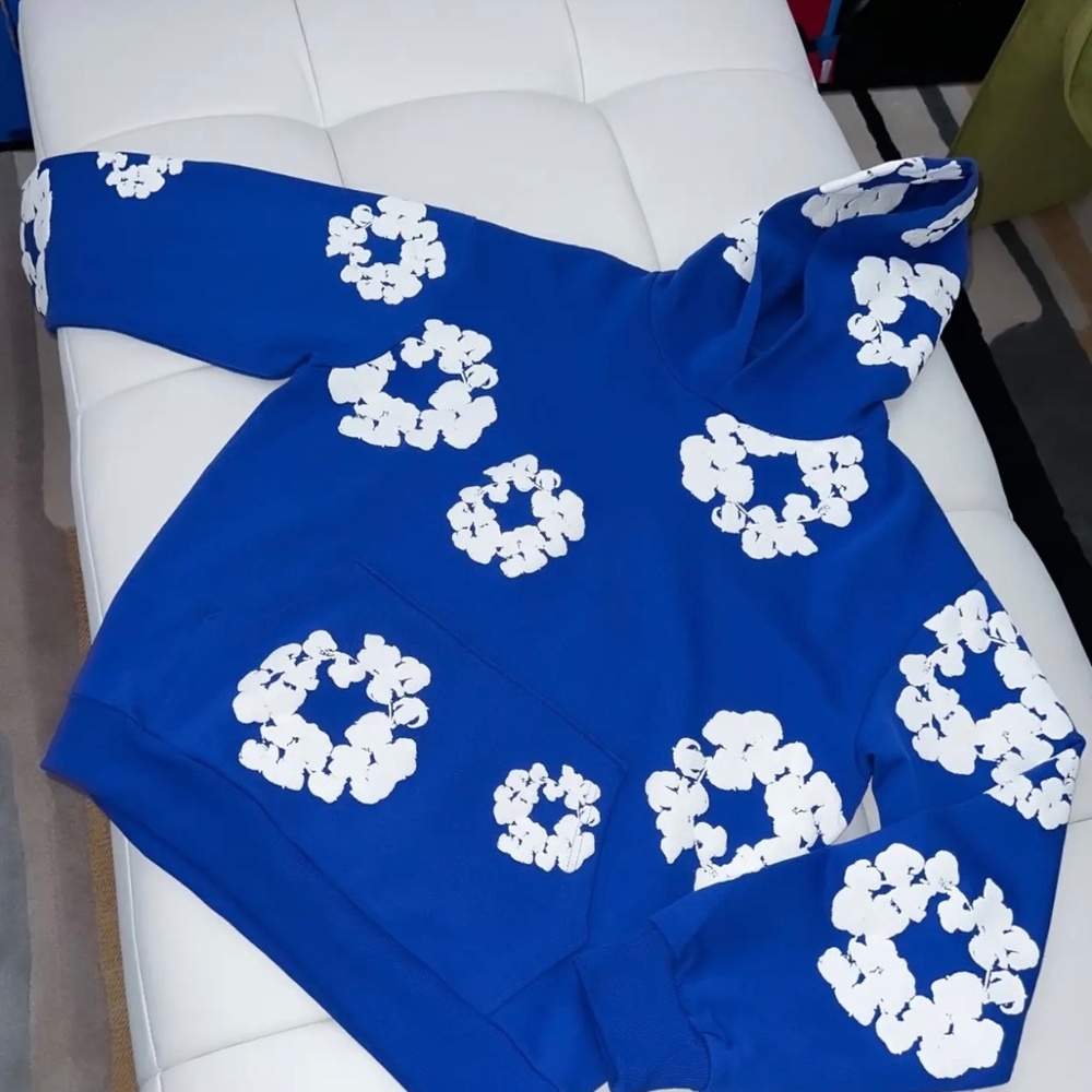 Brand new blue Denim tears hoodie